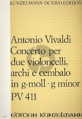Konzert g-moll RV 531 2 Violoncellos-Streicher-Bc Partitur