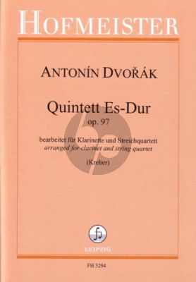 Dvorak Quintet E-flat major Op.97 Clarinet- 2 Vi.-Va.-Vc. (Score/Parts) (arr. Matthias Kreher)
