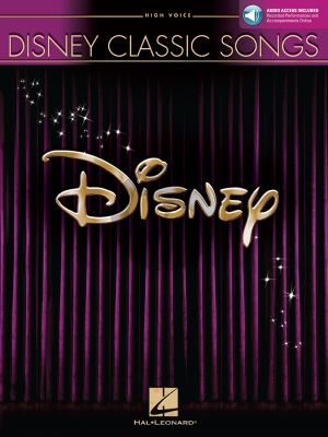 Disney Classic Songs for High Voice-Piano (Book and CD with full Performance and Accomp.)