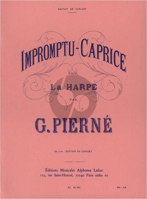 Pierne Impromptu-Caprice Op.9 pour Harpe
