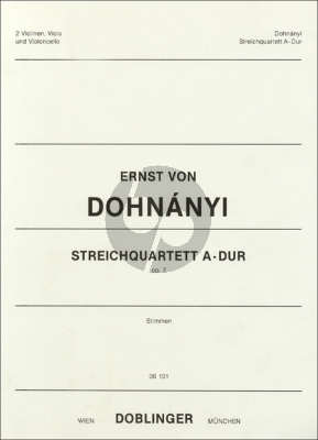 Dohnanyi Streichquartet Op.7 A-Dur (Stimmen)