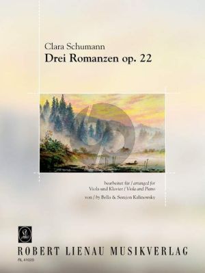 Schumann 3 Romances Op.22 Viola and Piano (arr. Bella Kalinowsky)