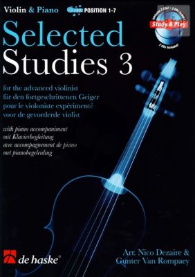 Dezaire-Rompaey Selected Studies Vol.3 Violin (with Piano Accomp.) (Bk-Cd) (Pos.1 - 7)