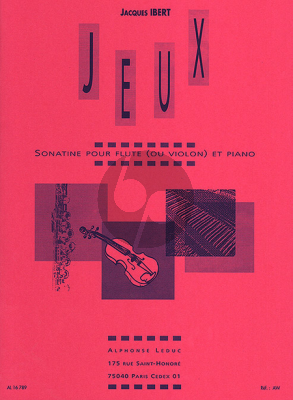 Ibert Jeux (Sonatine) Flute[Violin]-Piano