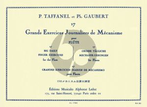 Taffanel-Gaubert 17 Grands Etudes Journaliers et de Mecanisme Flute