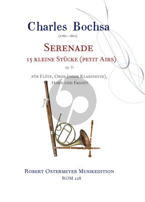 Bochsa Serenade Op.31 (15 Petits Airs) Flute-Oboe [Clar.]-Horn-Bassoon (Score/Parts)