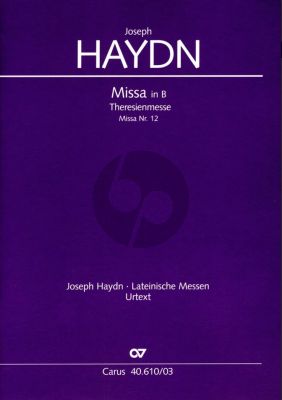 Haydn Missa B-dur (Theresienmesse) (Hob.XXII:12 for Soli, Choir and Orchestra Vocal Score (edited by Wofganh Hochstein) (Carus)