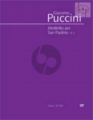 Puccini Mottetto per San Paolino (SC 2) Bariton-SATB-Orchester (Partitur lat.) (edited by D.Schickling)