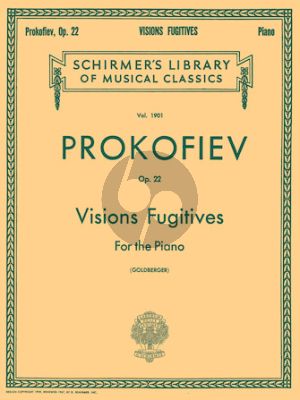 Prokofieff Visions Fugitives Opus 22 Piano (Edited by David Goldberger)
