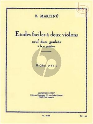 Martinu Etudes Faciles Vol. 2 2 Violons (No. 6 - 9)