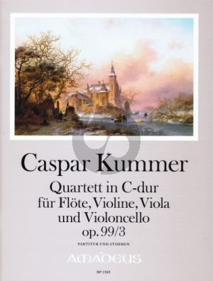 Kummer Quartet C-major Op.99 No.3 Fl.-Vi.-Va.-Vc (Score/Parts) (edited by Yvonne Morgan)