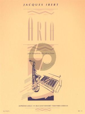 Ibert Aria Saxophone alto et Piano