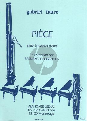 Faure Piece pour Basson et Piano (Oubradous)