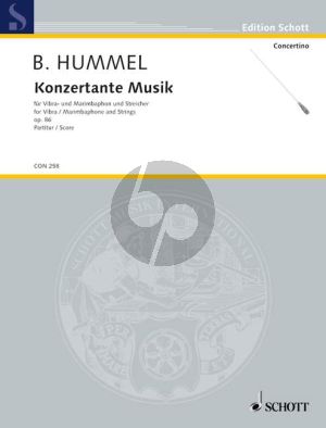 Hummel Konzertante Musik Op.86 (Vibra-Marimbaphone- Strings) (Score)