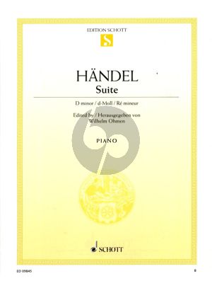 Handel Suite d-minor HWV 437 fur Klavier (edited by Wilhelm Ohmen)