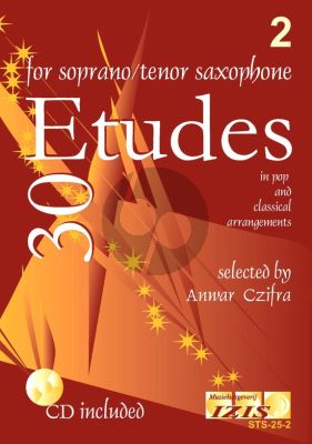 Czifra 30 Etudes in Pop and Classical Arrangements Vol.2 Sopraan/Tenorsax.) (Bk-Cd)