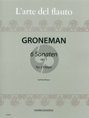 Gronemann 6 Sonaten Op.1 2 Flöten oder Violinen (Spielpartitur) (Gerhard Braun)