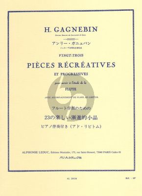 Gagnebin 23 Pieces Recreatives et Progressives pour Flute (Flute partie)