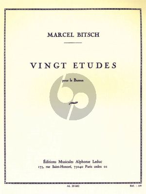 Bitsch 20 Etudes pour Basson (Gr.7-8)