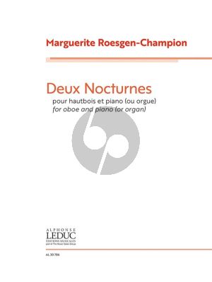 Roesgen-Champion 2 Nocturnes Oboe-Piano (or Organ)