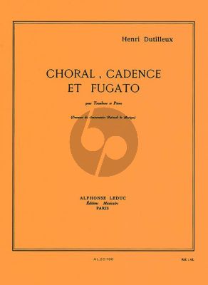 Dutilleux Choral-Cadence et Fugato Trombone et Piano