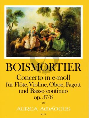 Boismortier Concerto e-minor Op. 37 No. 6 Fl.-Vi.-Ob-Bsn.-Bc (Score/Parts) (Score/Parts) (edited by Pauler-Kostujak)