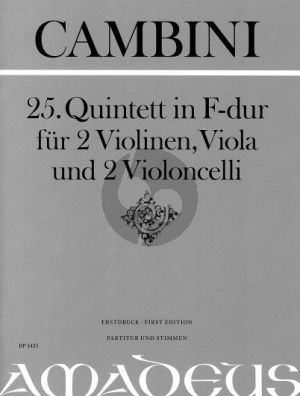 Quintet No.25 F-major 2 Vi.-Va.- 2 Vc.