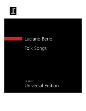 Berio Folk Songs Mezzo Soprano with 7 Instruments (Study Score)