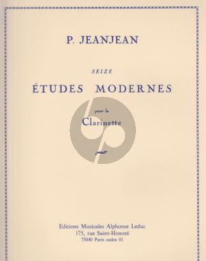 JeanJean 16 Etudes Modernes pour Clarinette