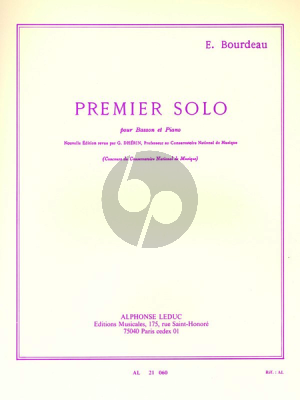 Bourdeau Premier Solo Basson-Piano