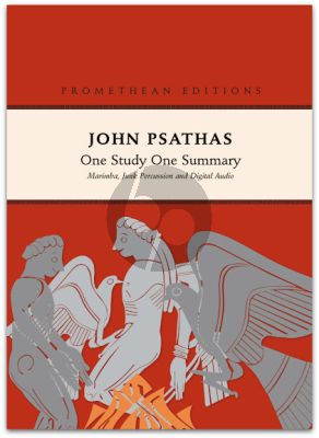 Psathas One Study One Summary (Marimba, Junk Percussion and Digital Audio) (Softback Score, Foldout Looseleaf Parts and audio CD)