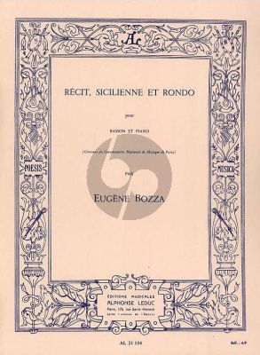 Bozza Recit.-Sicilienne et Rondo Basson-Piano