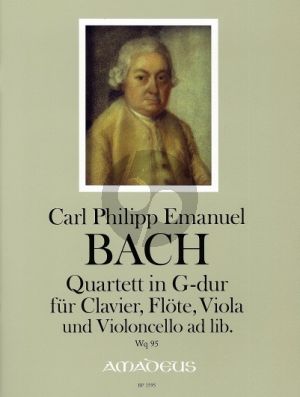 Bach Quartett G-dur WQ 95 Klavier-Flöte-Viola mit Vc. ad lib. (Part./Simmen) (Peter Reidemeister)