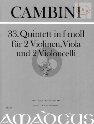Quintet No.33 f-minor (Score/Parts)