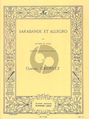 Grovlez Sarabande et Allegro pour Hautbois et Piano