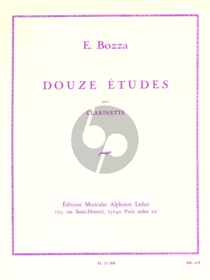 Bozza 12 Etudes pour Clarinette