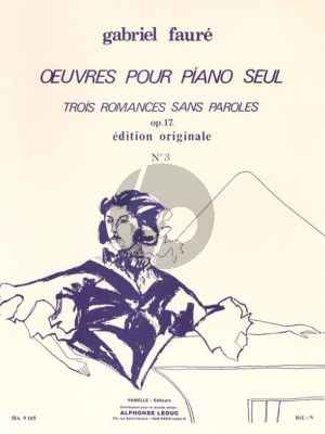 Faure Romance sans Parole Op.17 No.3 Piano Seule