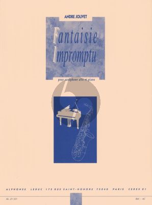 Jolivet Fantaisie-Impromptu Saxophone alto et Piano