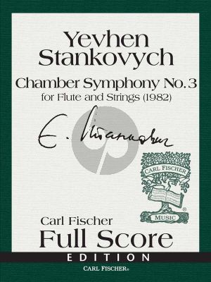 Stankovych Chamber Symphony No.3 for Flute and Strings Full Score (1982)