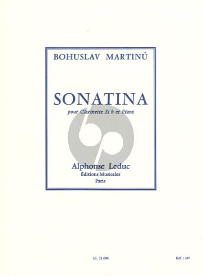 Sonatine H.356 Clarinet Bb and Piano