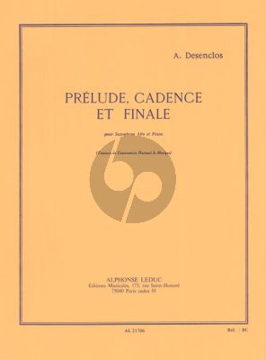 Desenclos Prelude,Cadence et Finale Saxophoe alto et Piano