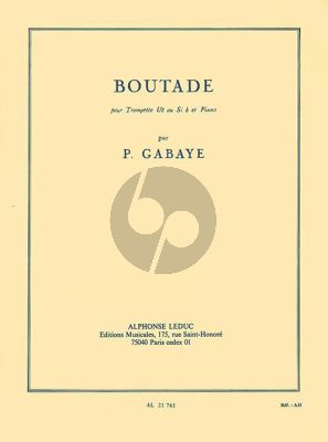Gabaye Boutade pour Trompette en C ou Bb et Piano