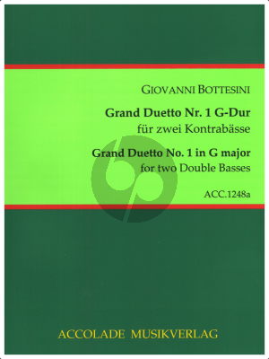 Bottesini Grand Duetto No.1 G-major 2 Kontrabasse Spielpartitur