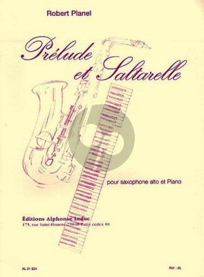 Planel Prelude et Saltarelle Saxophone Alto-Piano