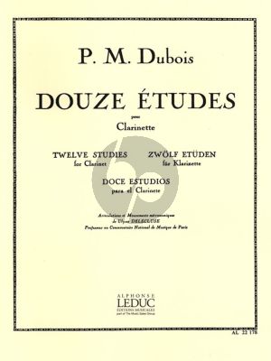 Dubois 12 Etudes pour Clarinette