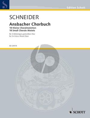 Ansbacher Chorbuch 3 - 4 st. gemischten Chor