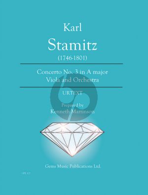 Stamitz Concerto No.3 A-major (Viola-Orch.) Viola - Piano (Prepared and Edited by Kenneth Martinson) (Urtext)