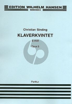 Sinding Piano Quintet e-minor Op. 5 Score/Parts