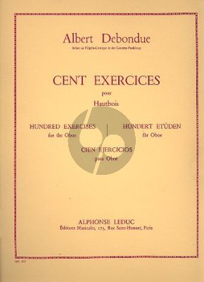 Debondue 100 Etudes pour Hautbois