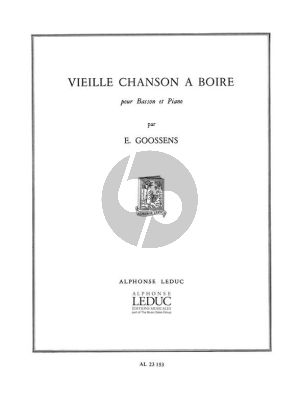 Goossens Vieille Chanson a Boire Basson et Piano